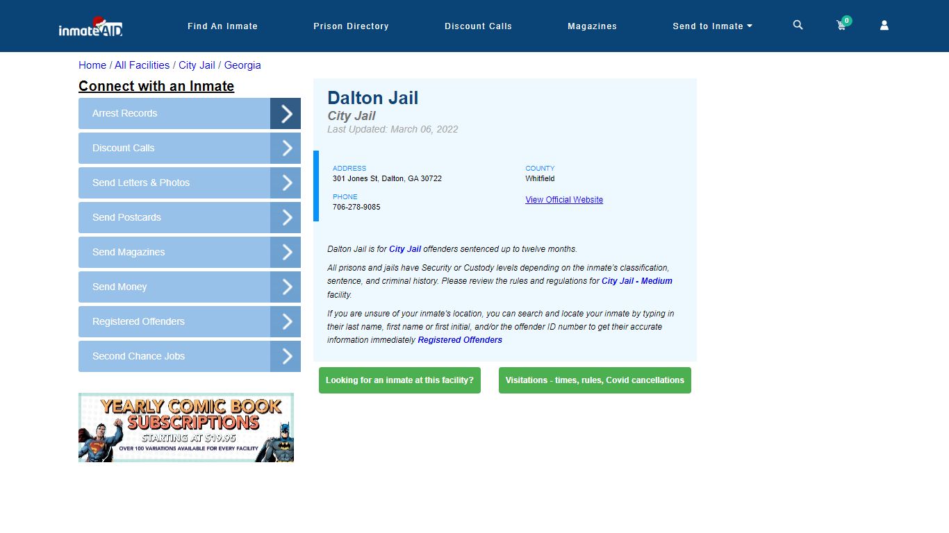 Dalton Jail | Inmate Locator